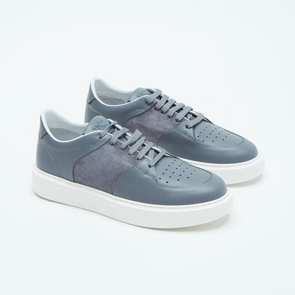 Madasat Gray Genuine Leather Sneakers - 857 |