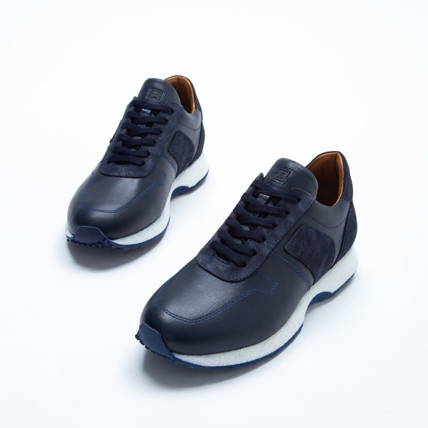 Madasat Navy Blue Leather Casual Shoes - 669 |