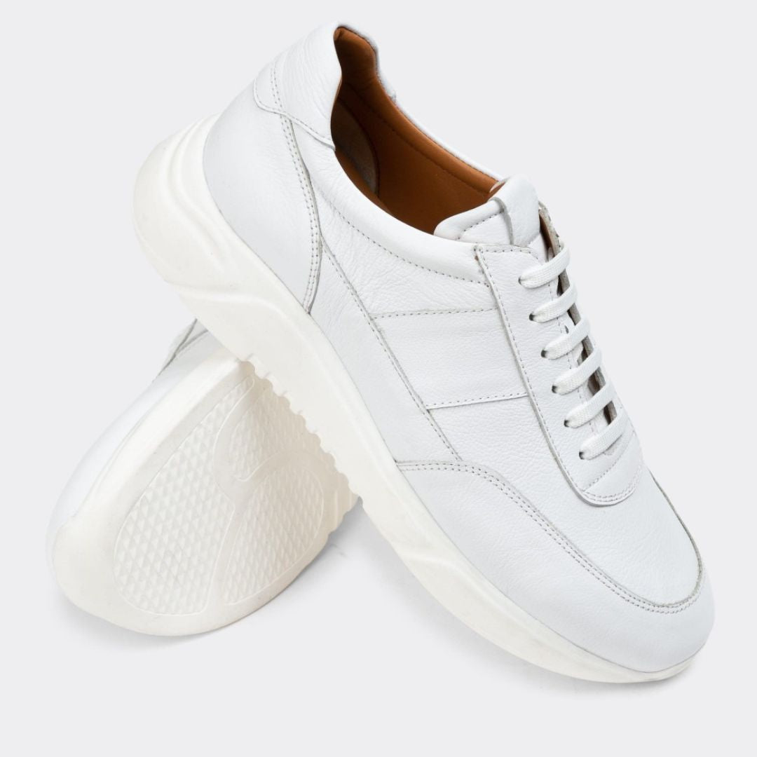 Madasat White Men's Genuine Leather Shoes - 679 |