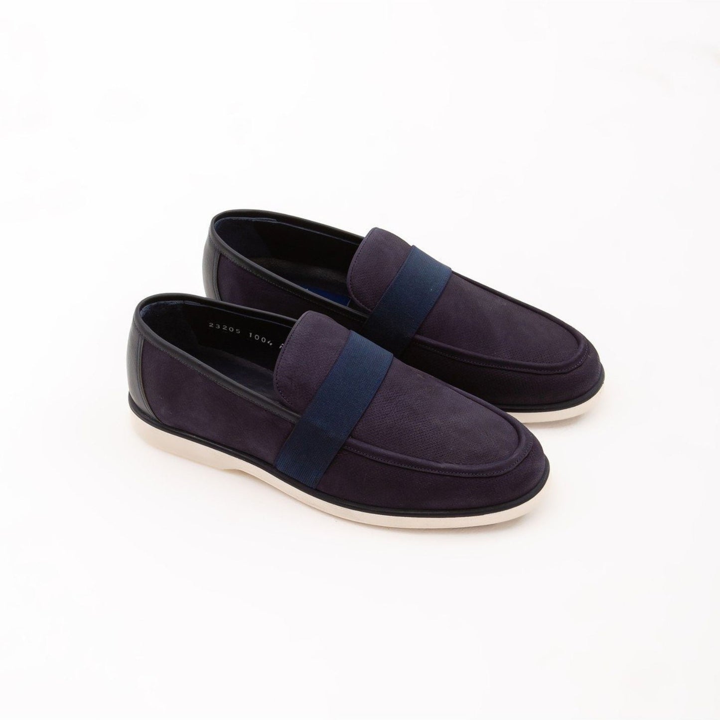 Madasat Navy Blue Nubuck Leather Casual Shoes - 639 |