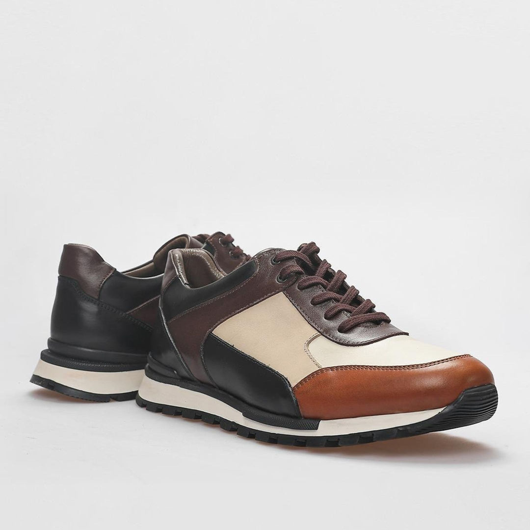 Madasat Brown Sneakers Leather Shoes - 813 |