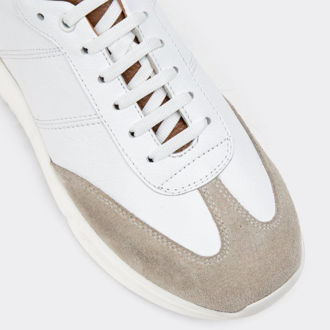 Madasat White Men's Genuine Leather Shoes - 729 |