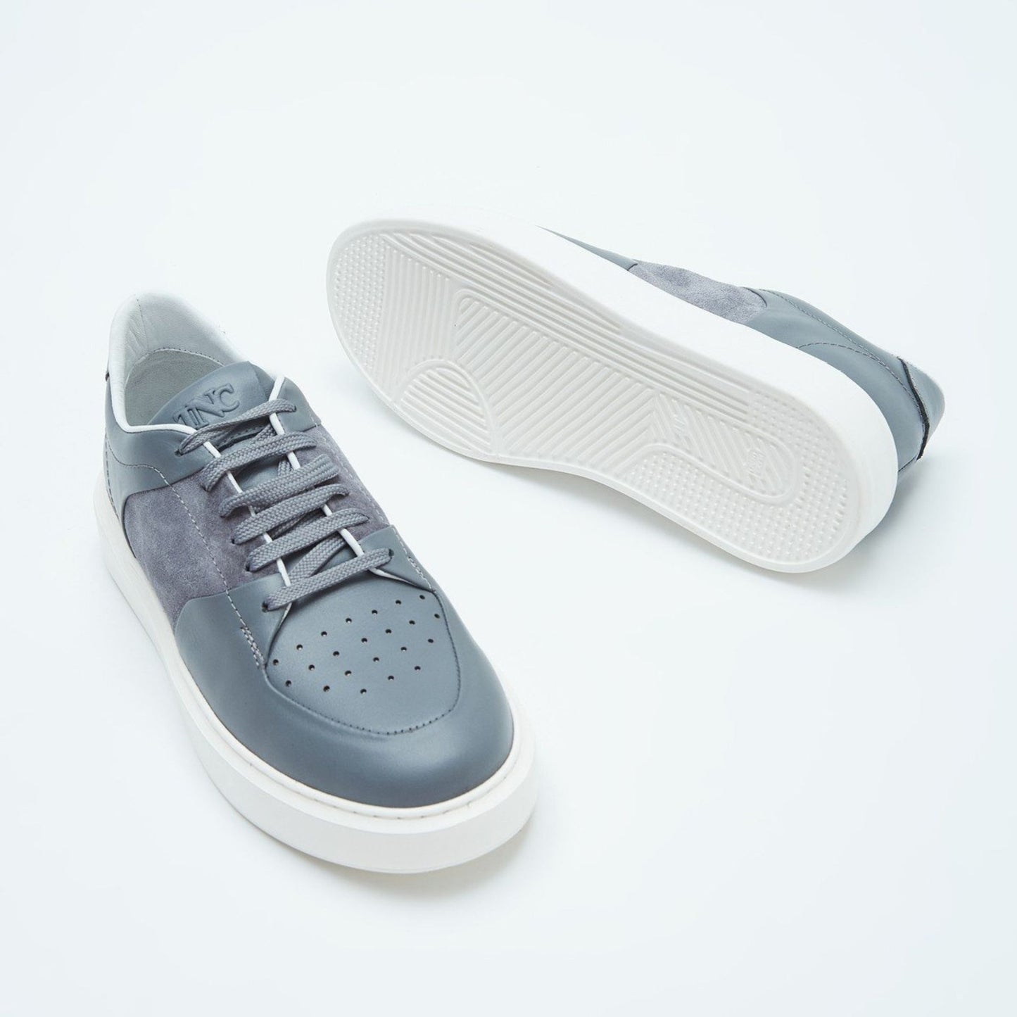 Madasat Gray Genuine Leather Sneakers - 857 |