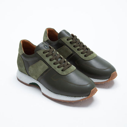 Madasat Green Napa Leather Casual Shoes - 669 |