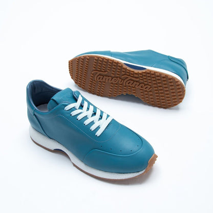 Madasat Blue Napa Leather Casual Shoes - 670 |