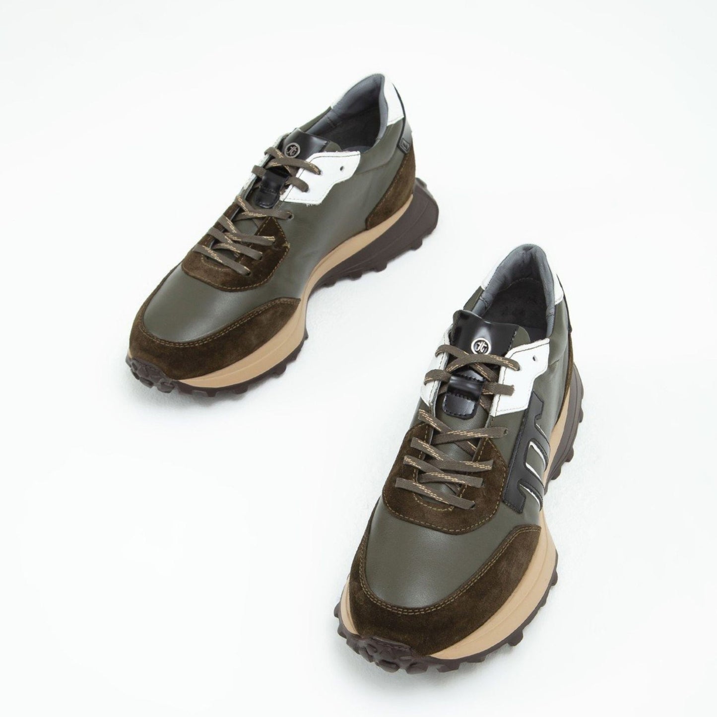 Madasat Green Leather Casual Shoes - 652 |