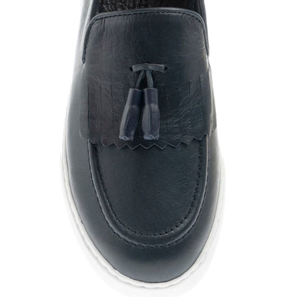 Madasat Navy Blue Leather Loafer - 678 |