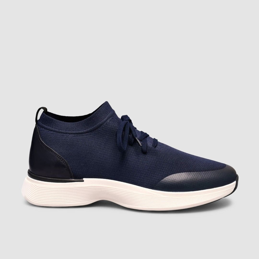 Madasat Navy Blue Knit & Genuine Calf Leather  - 965 |