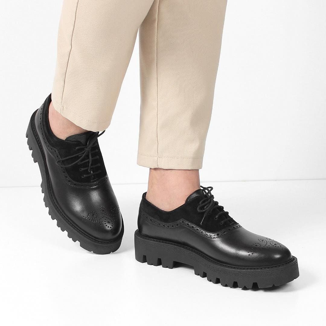 Madasat Black Leather Men's Shoes - 885 |