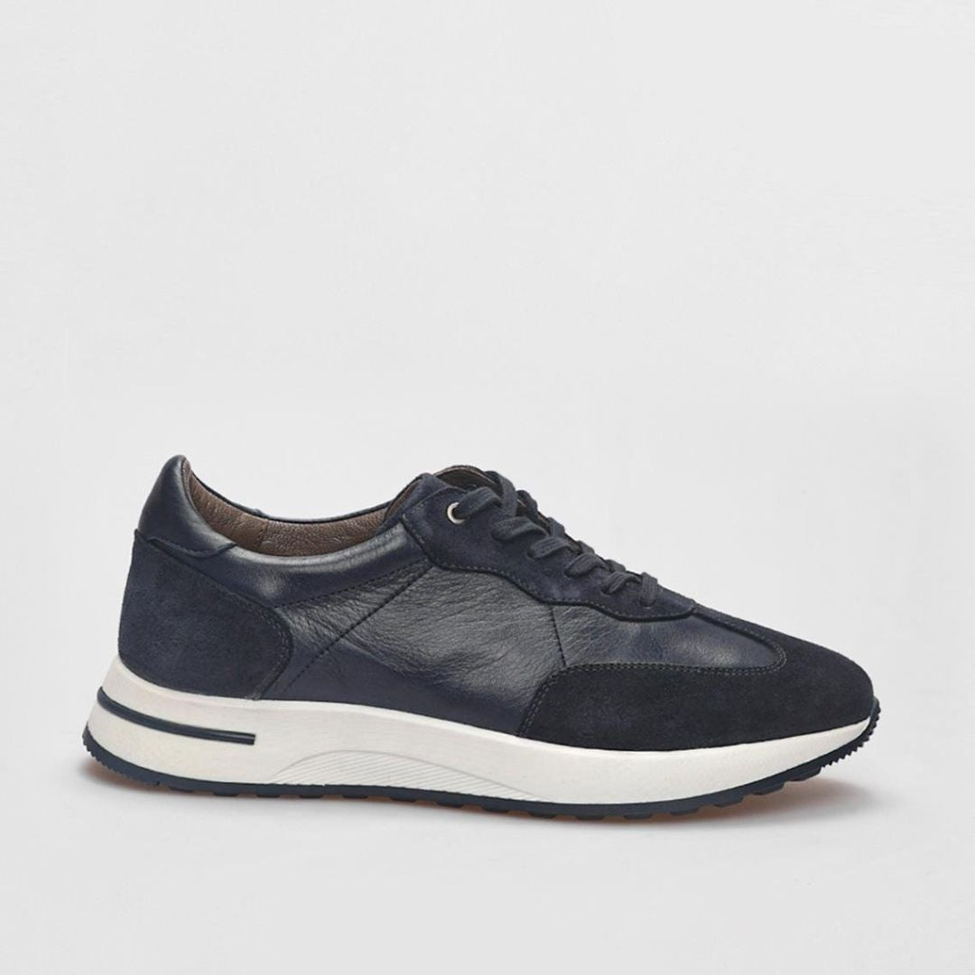 Madasat Navy Blue Suede Genuine Leather Shoes - 879 |