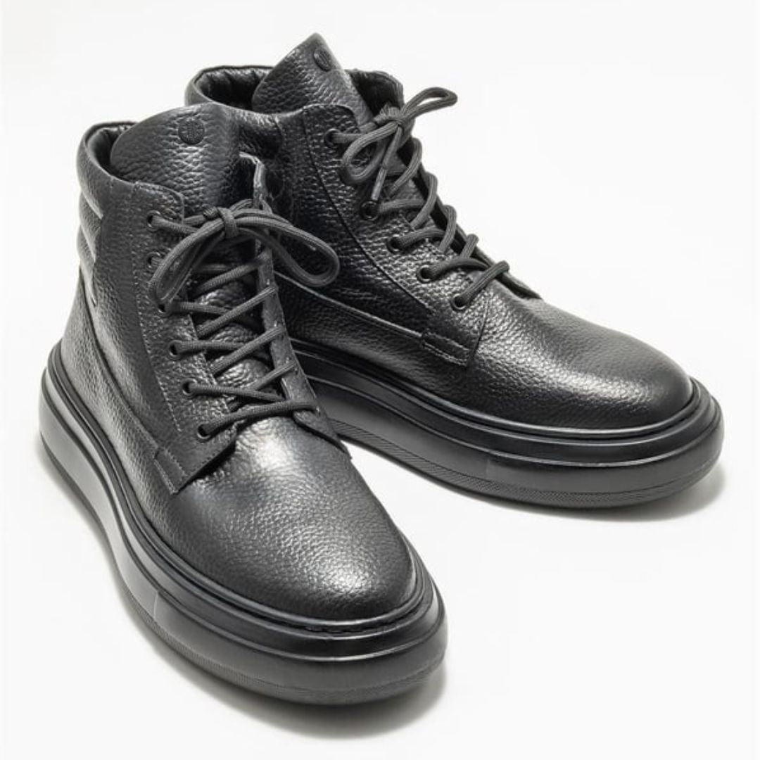 Madasat Black Leather Men's Sports Boots - 848 |