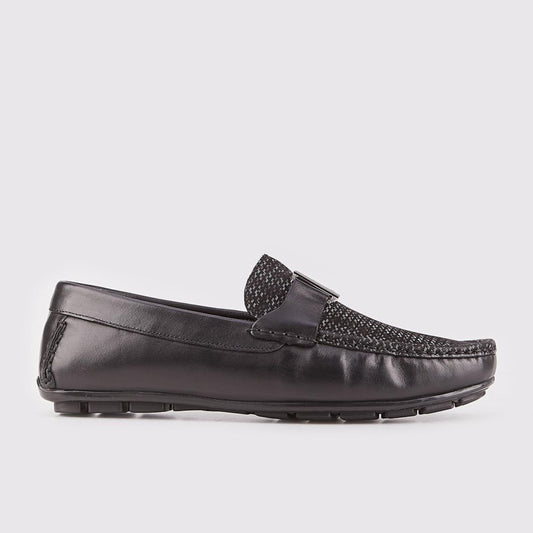 Madasat Black Leather Loafer - 018 |