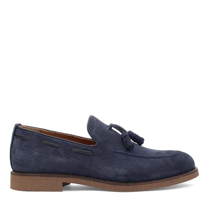 Madasat Navy Blue Suede Men's Loafer Shoes - 905 |