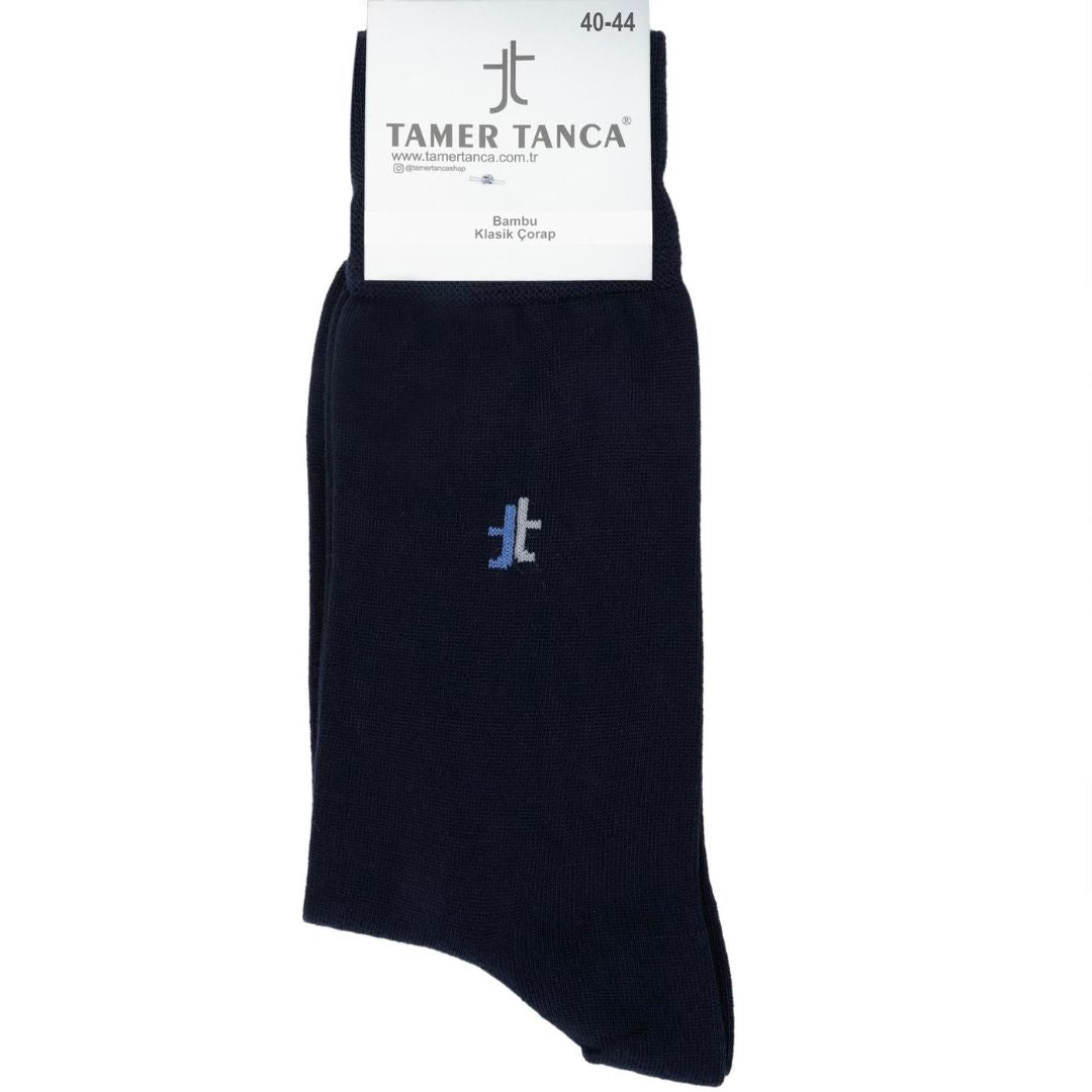 Madasat Navy Blue Men's Bamboo Classic Socks - 920 |