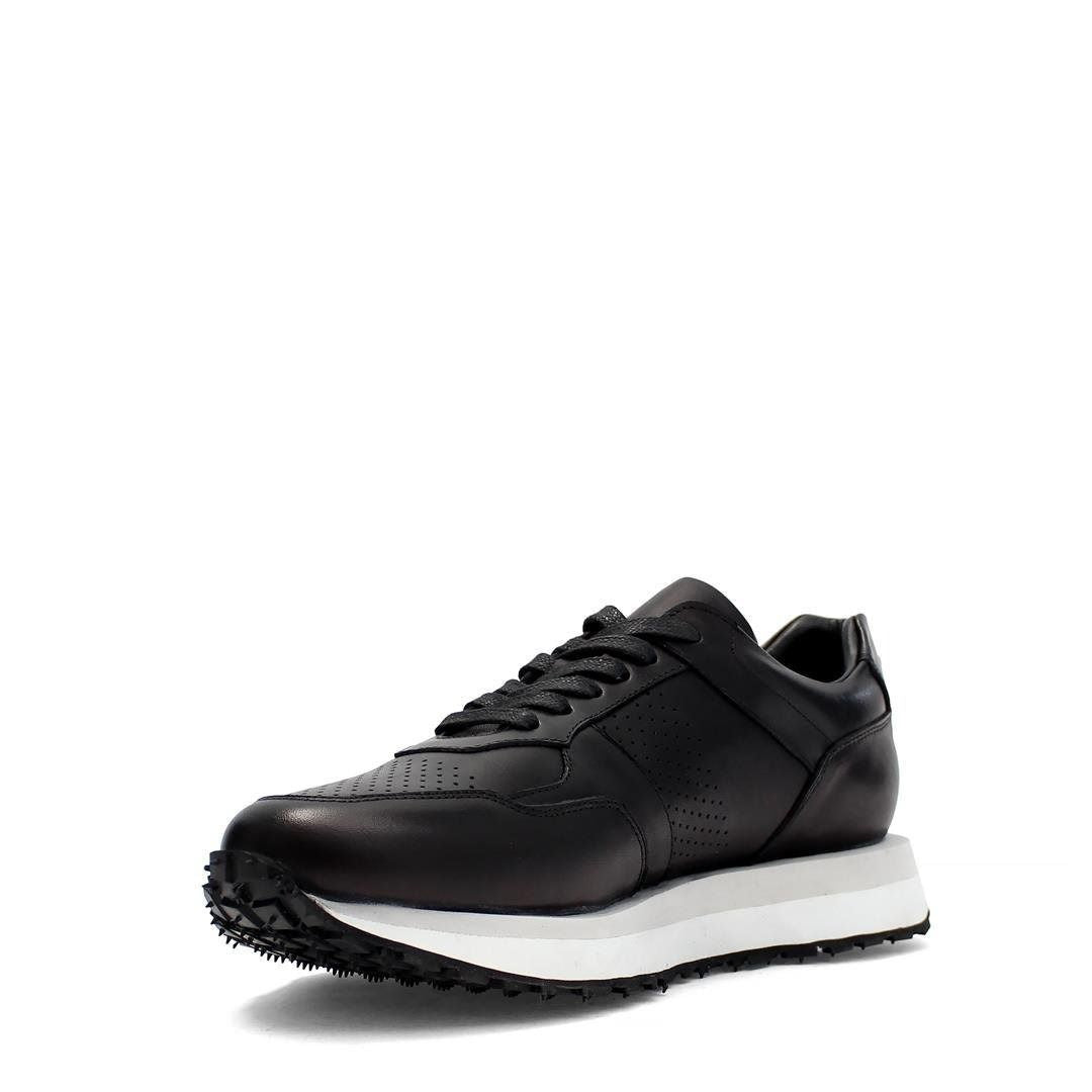 Madasat Black Leather Casual Men's Shoes - 904 |