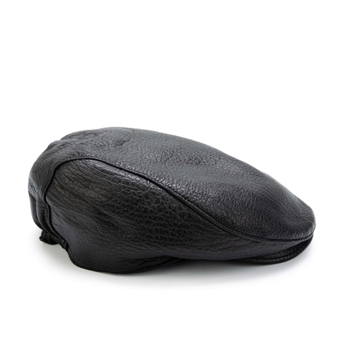 Madasat Black Men's Genuine Leather Cap - 932 |