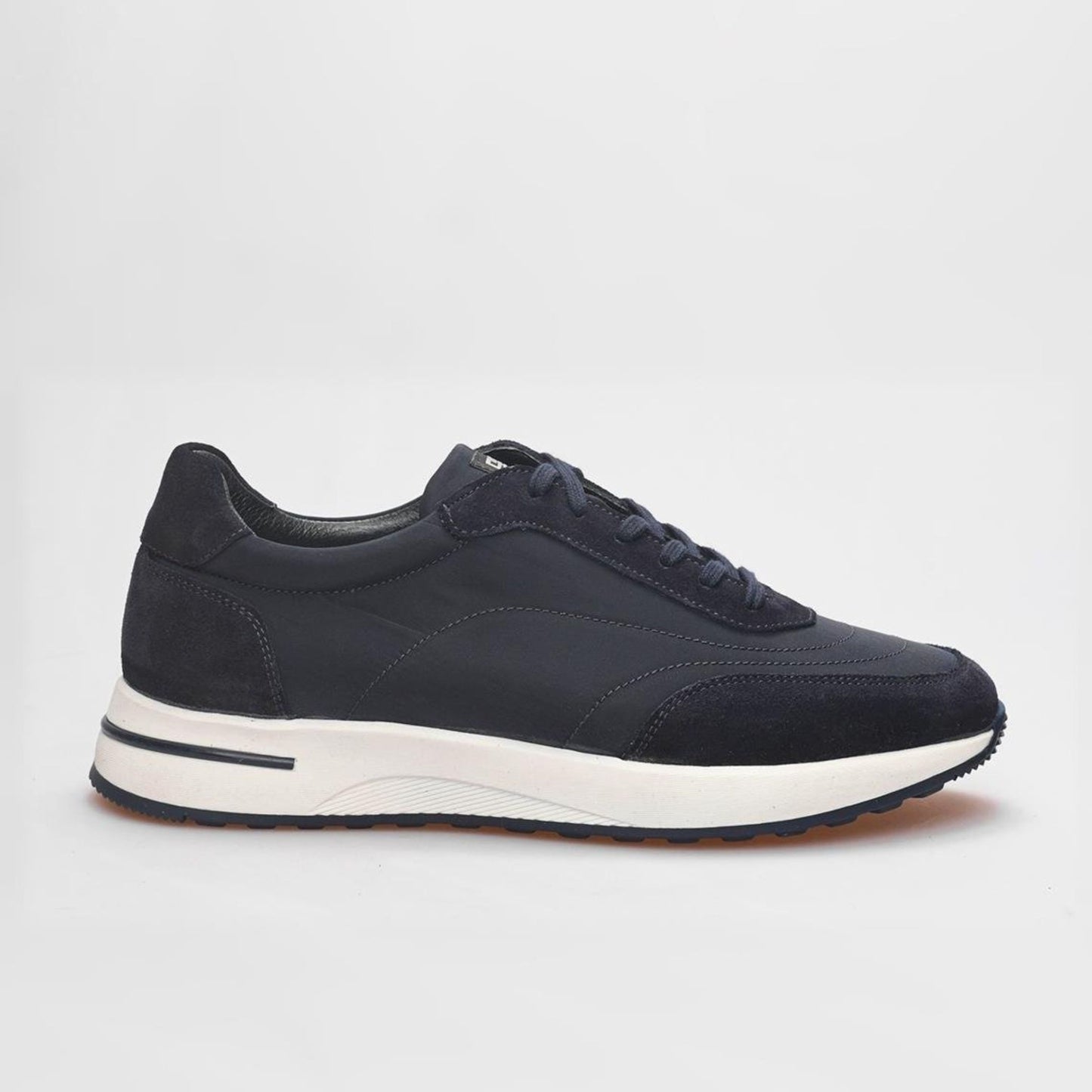 Madasat Navy Blue Suede Genuine Leather Sneakers - 846 |