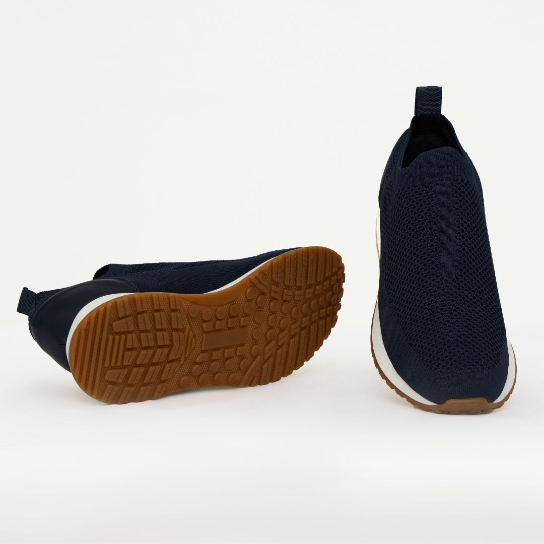 Madasat Men Navy Blue Slip On Knit Shoes - 881 |