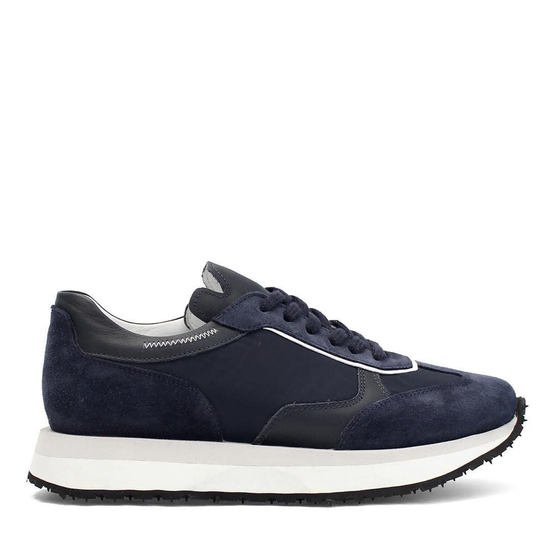 Madasat Navy Blue Leather Men's Casual Shoes - 903 |