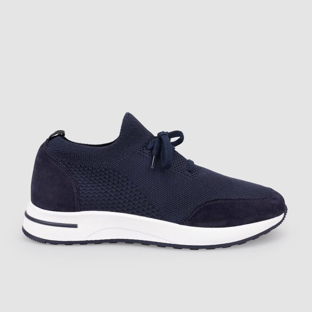 Madasat Navy Blue Men Knitted Casual Shoes - 952 |