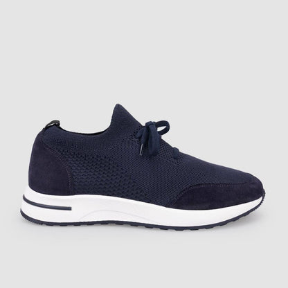 Madasat Navy Blue Men Knitted Casual Shoes - 952 |