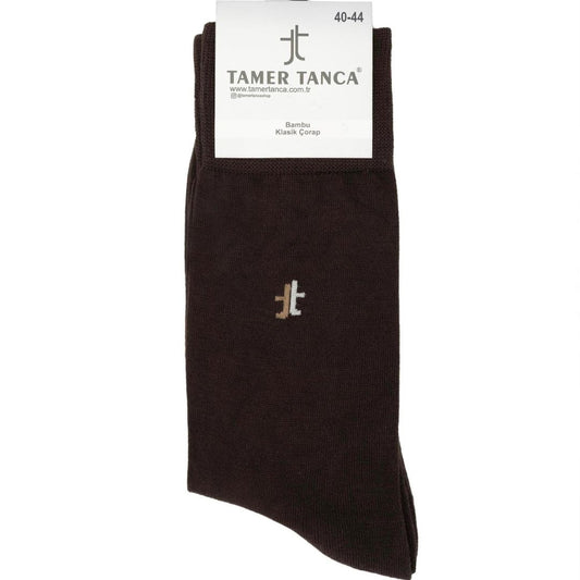 Madasat Brown Men's Bamboo Classic Socks - 920 |