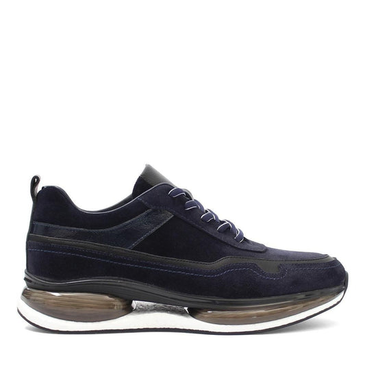 Madasat Navy Blue Leather Men's Casual Shoes  - 906 |