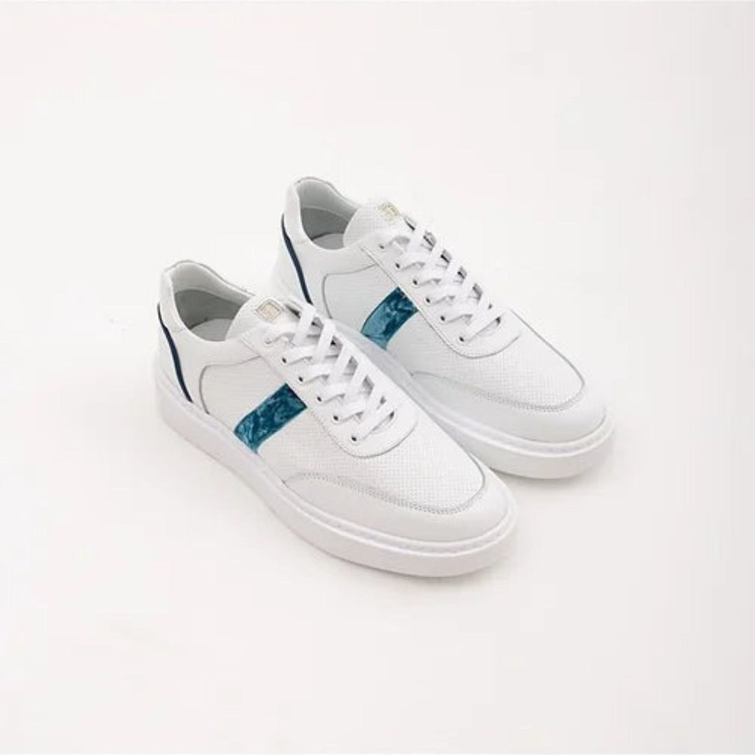 Madasat White Leather Casual Shoes - 508 |