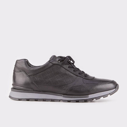 Madasat Black Leather Casual Shoes - 648 |