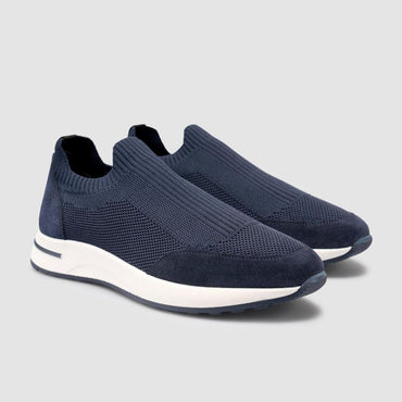 Madasat Navy Blue Men Knitted Shoes - 951 |