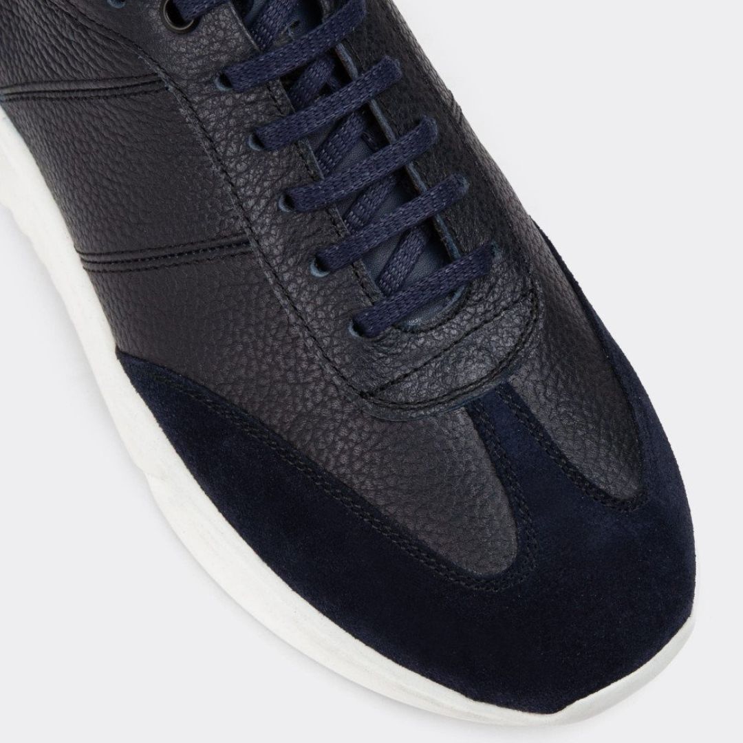 Madasat Navy Blue Men's Genuine Leather Shoes - 729 |