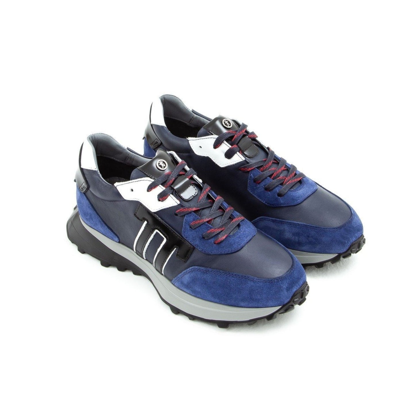 Madasat Navy Blue Leather Casual Shoes - 652 |