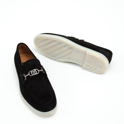 Madasat Black Suede Leather Loafer - 640 |