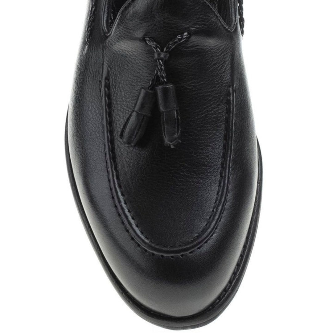 Madasat Black Leather Loafer - 690 |