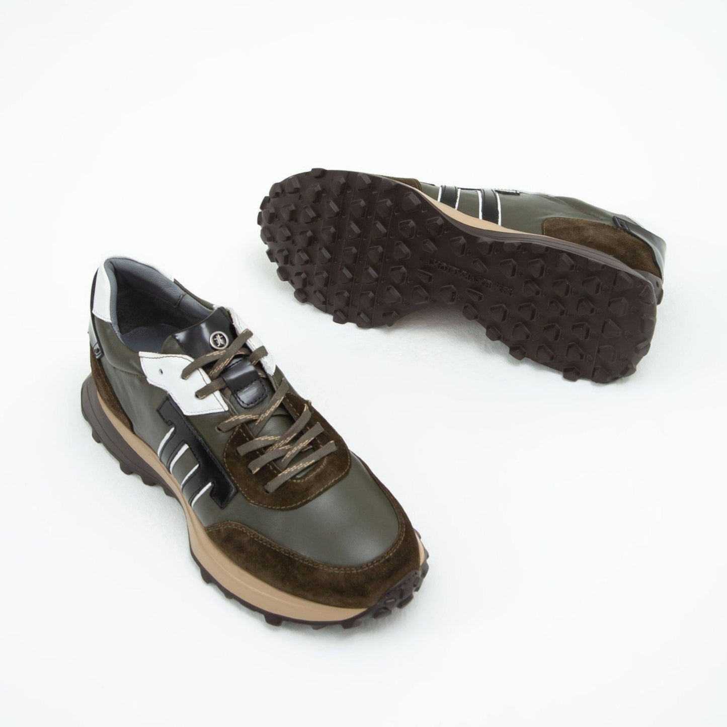 Madasat Green Leather Casual Shoes - 652 |