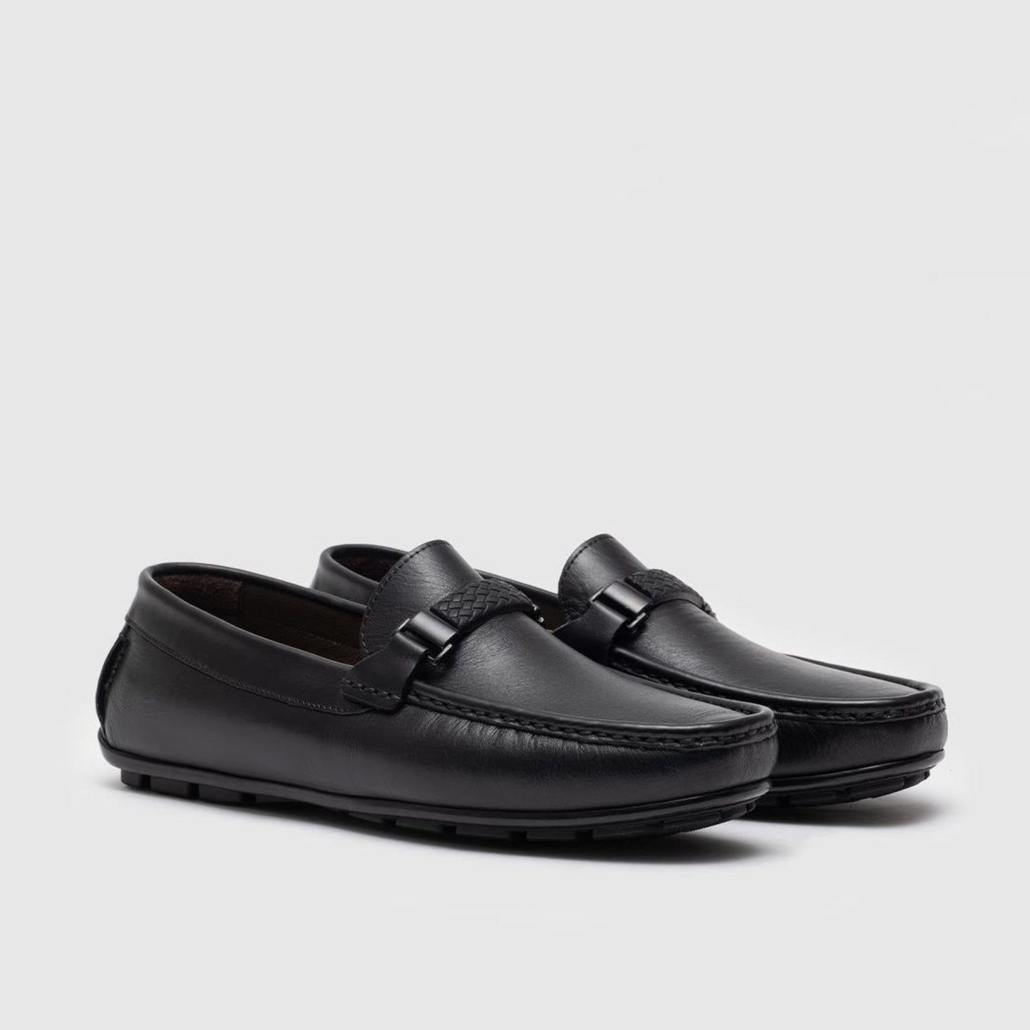 Madasat schwarzer Leder-Loafer – 619 | 