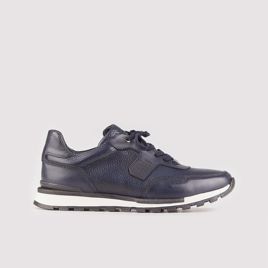 Madasat Navy Blue Leather Casual Shoes - 341 |