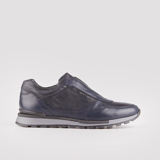 Madasat Navy Blue Leather Casual Shoes - 340 |