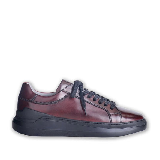 Madasat Burgundy Genuine Leather Sneaker shoes - 871 |