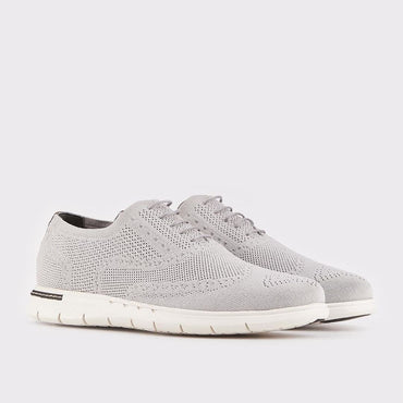 Madasat Light Grey Knit Lace Up Casual Shoes - 878 |