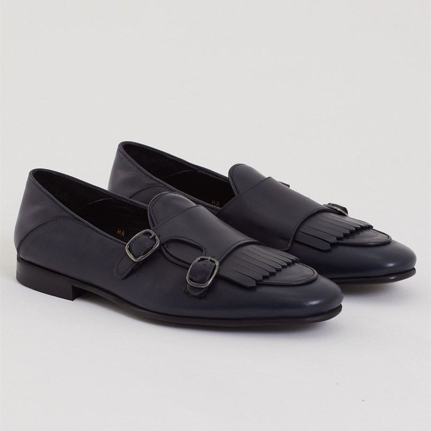 Madasat Navy Blue Leather Loafer - 712 |