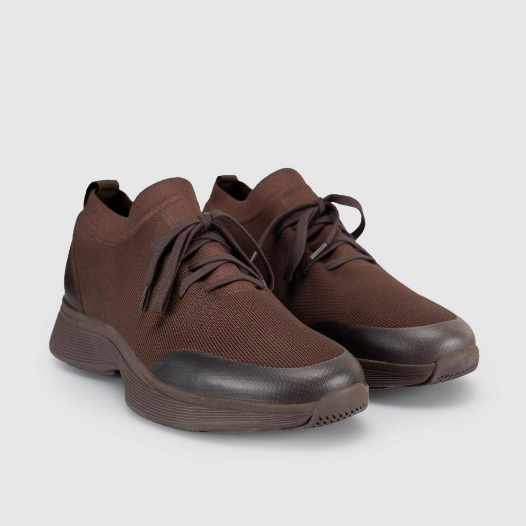 Madasat Brown Knit & Genuine Calf Leather  - 965 |