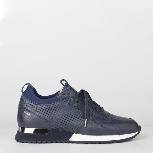 Madasat Navy Blue Leather Sneakers - 393 |