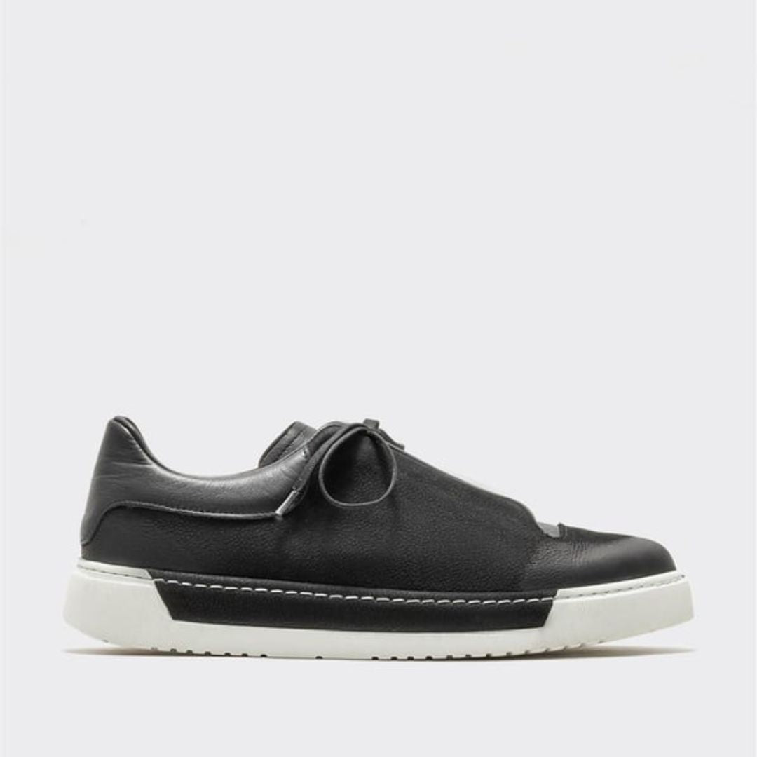 Madasat Black Leather Men's Casual Shoes - 876 |