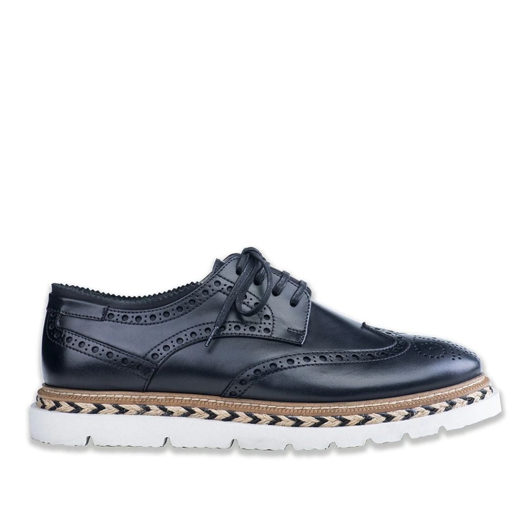 Madasat Black Oxford Natural Leather shoes - 867 |