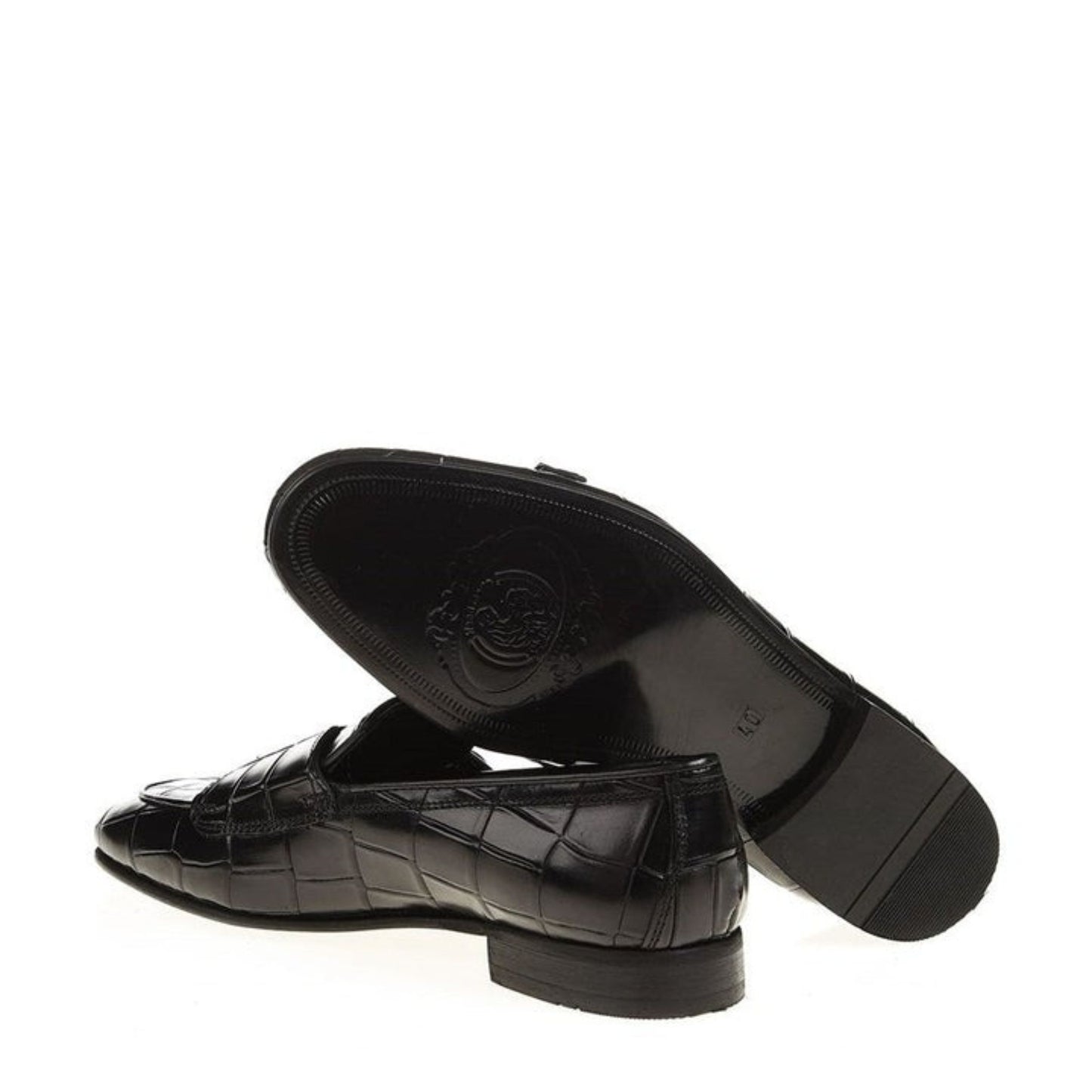 Madasat schwarzer Leder-Loafer – 703 |