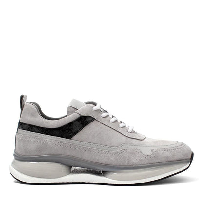 Madasat Grey Leather Men's Casual Shoes  - 906 |