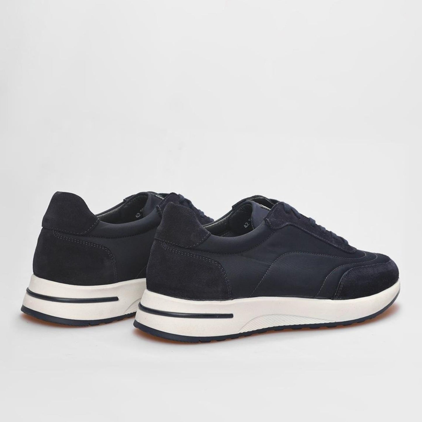 Madasat Navy Blue Suede Genuine Leather Sneakers - 846 |