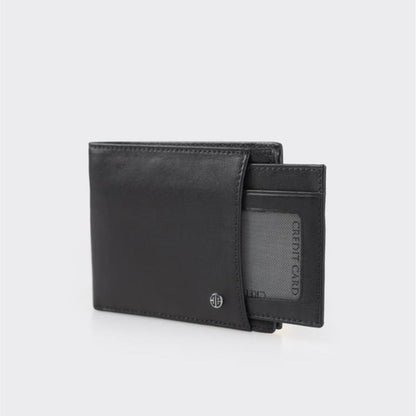 Madasat Black Leather Men's Wallet - 944 |