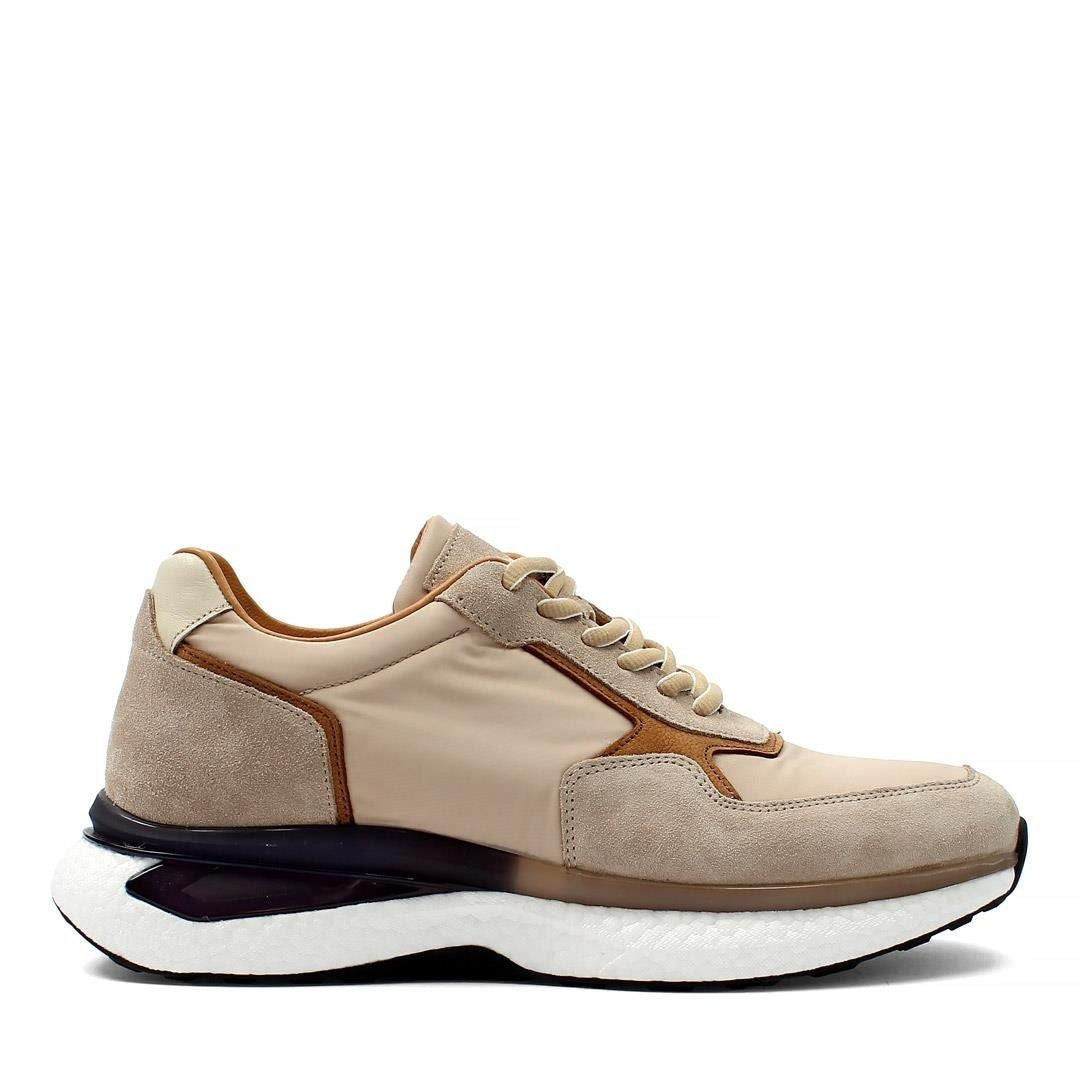 Madasat Beige Leather Men's Casual Shoes  - 902 |